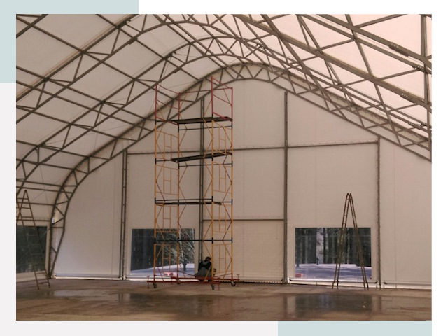 Шатровые ангары в Артёме