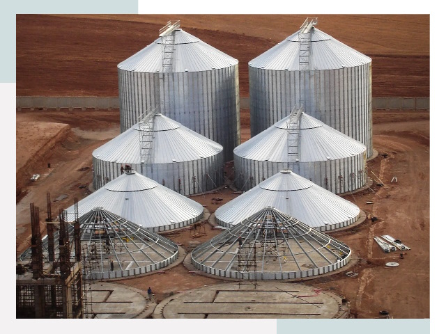 Строительство зерновых силосов в Артёме