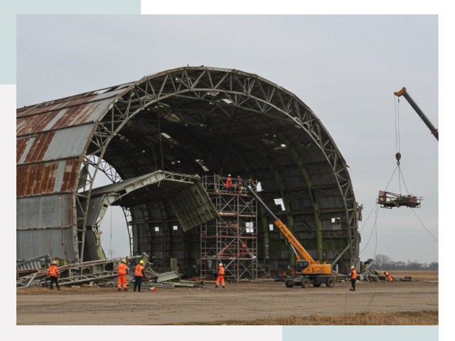 Демонтаж ангаров в Артёме